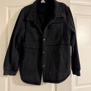Women’s Classic Black Shirt Jacket